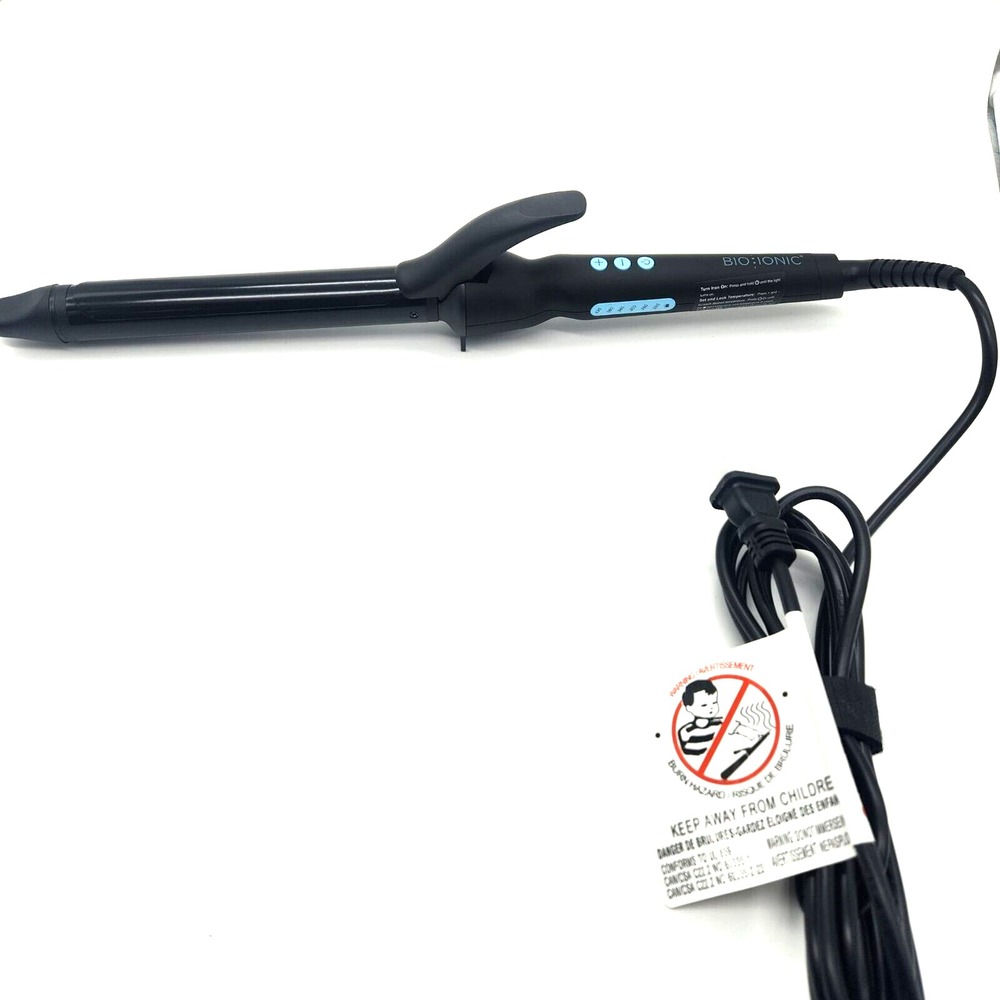 Bio Ionic Long Barrel Styler 1" Curling Iron Moisture Heat Tech & NanoIonic MX - Picture 8 of 15